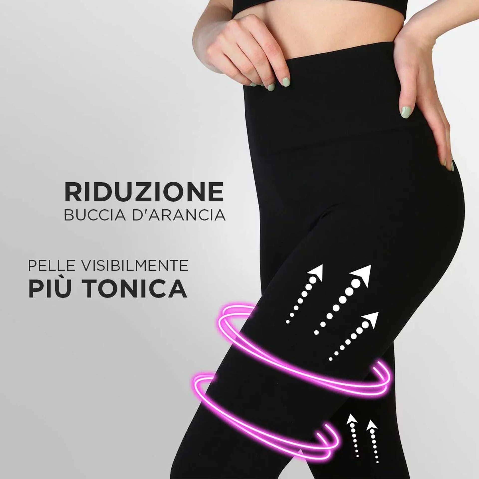 Leggings anticellulite snellente a vita alta - Blu scuro - Image 5