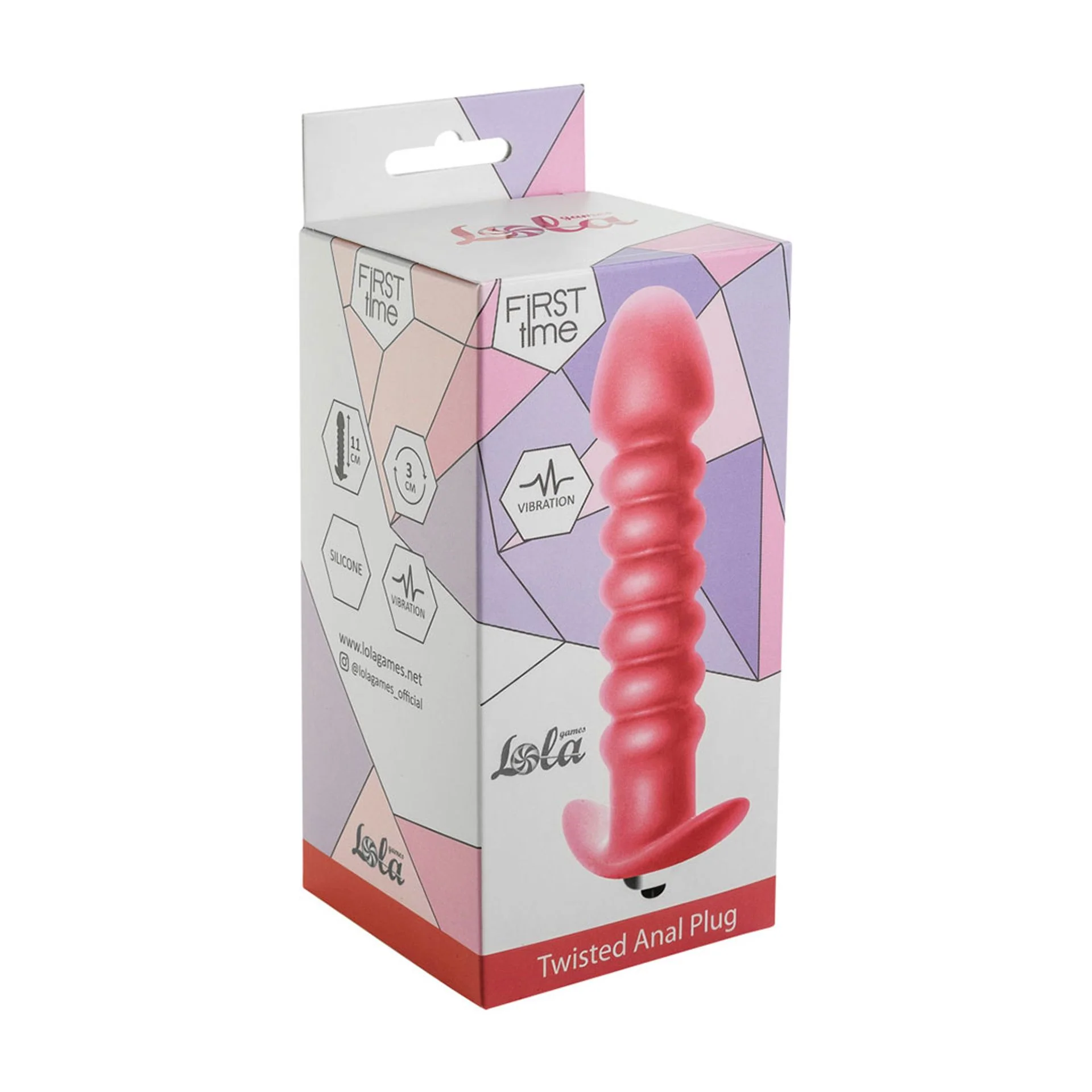 Pannocchione - Plug anale a spirale con vibrazione - Rosa - 11cm - Image 3
