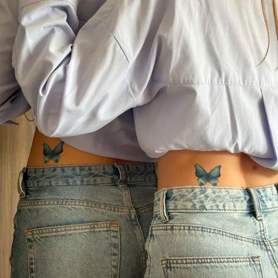Tattoo temporaneo - Blue butterfly x5