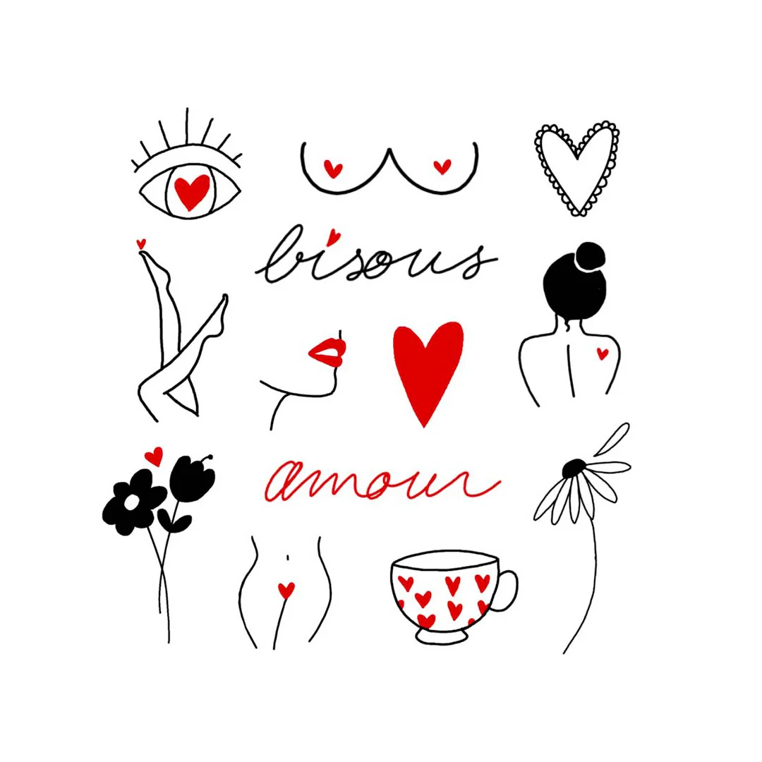 Tattoo temporaneo - Bisous Amour