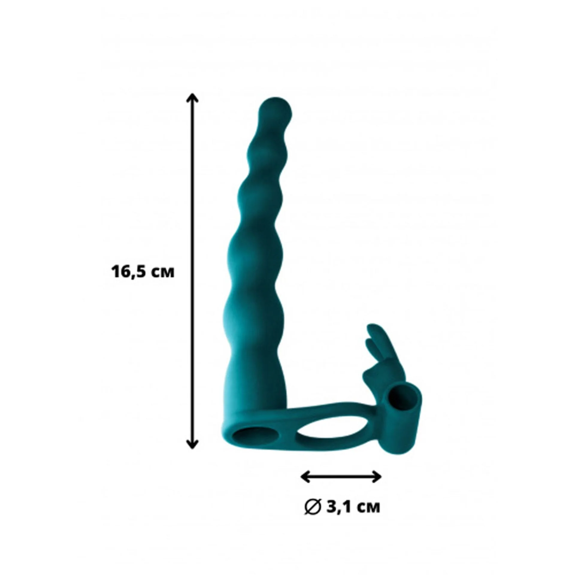 Bunny - Strap On doppia penetrazione - Verde - Image 2